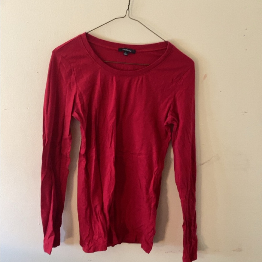Red Long Sleeve Women's Top
